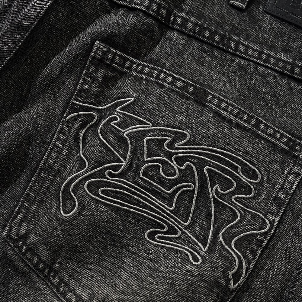 Drummer Baggy Denim Jeans - Streaky Blk