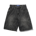 Drummer Baggy Denim Shorts - Streaky Blk
