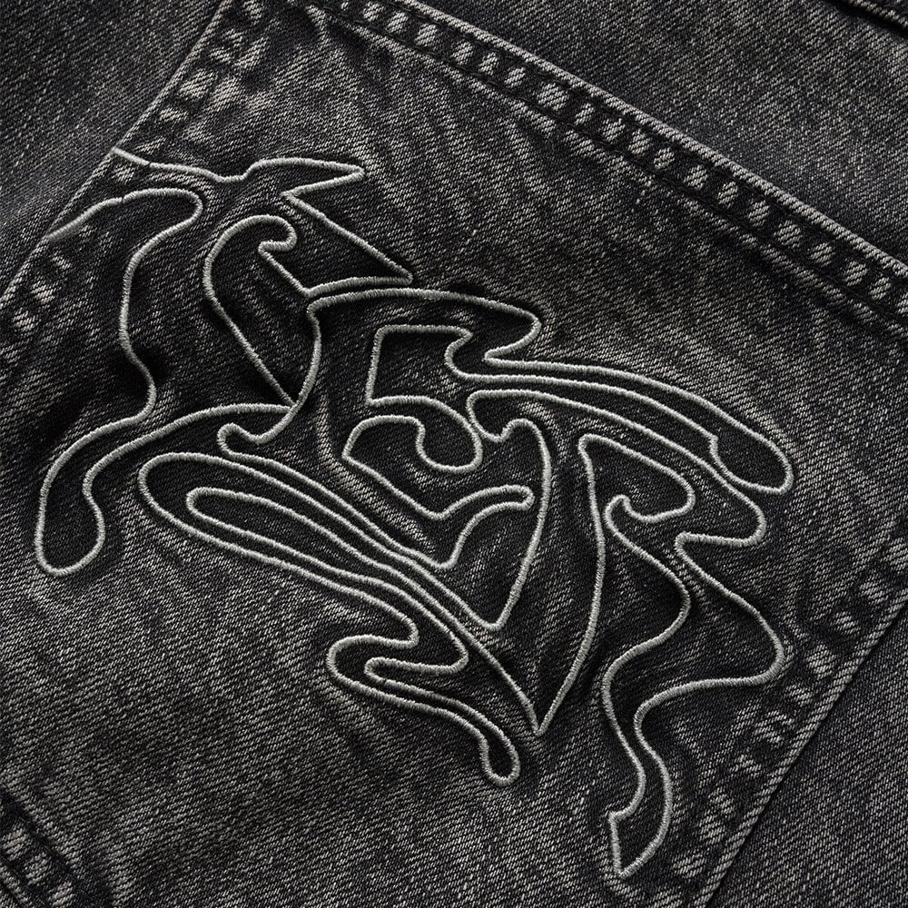 Drummer Baggy Denim Shorts - Streaky Blk