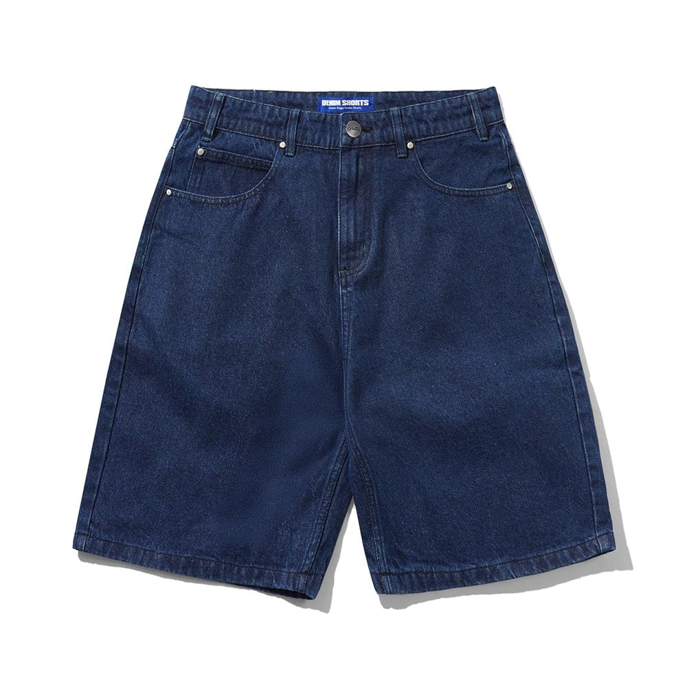 Drummer Baggy Denim Shorts - Raw Dk Indi