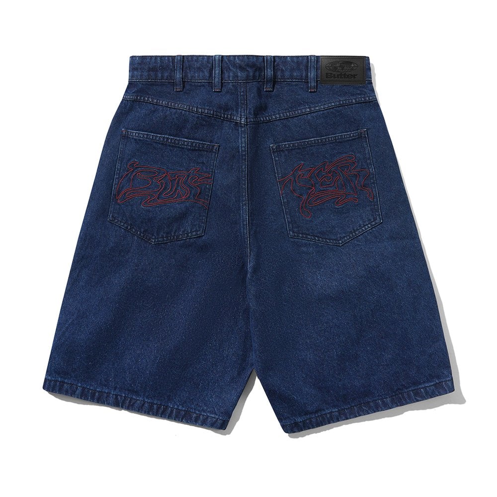 Drummer Baggy Denim Shorts - Raw Dk Indi