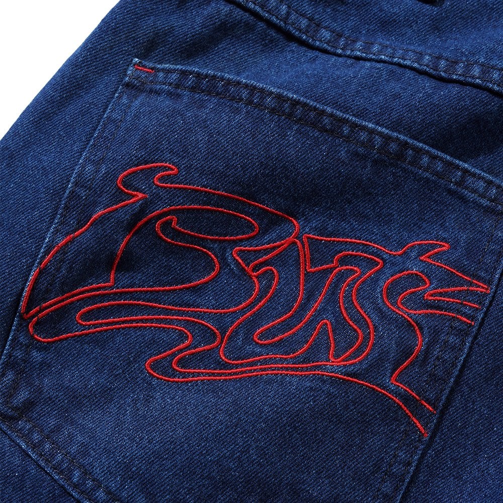 Drummer Baggy Denim Shorts - Raw Dk Indi