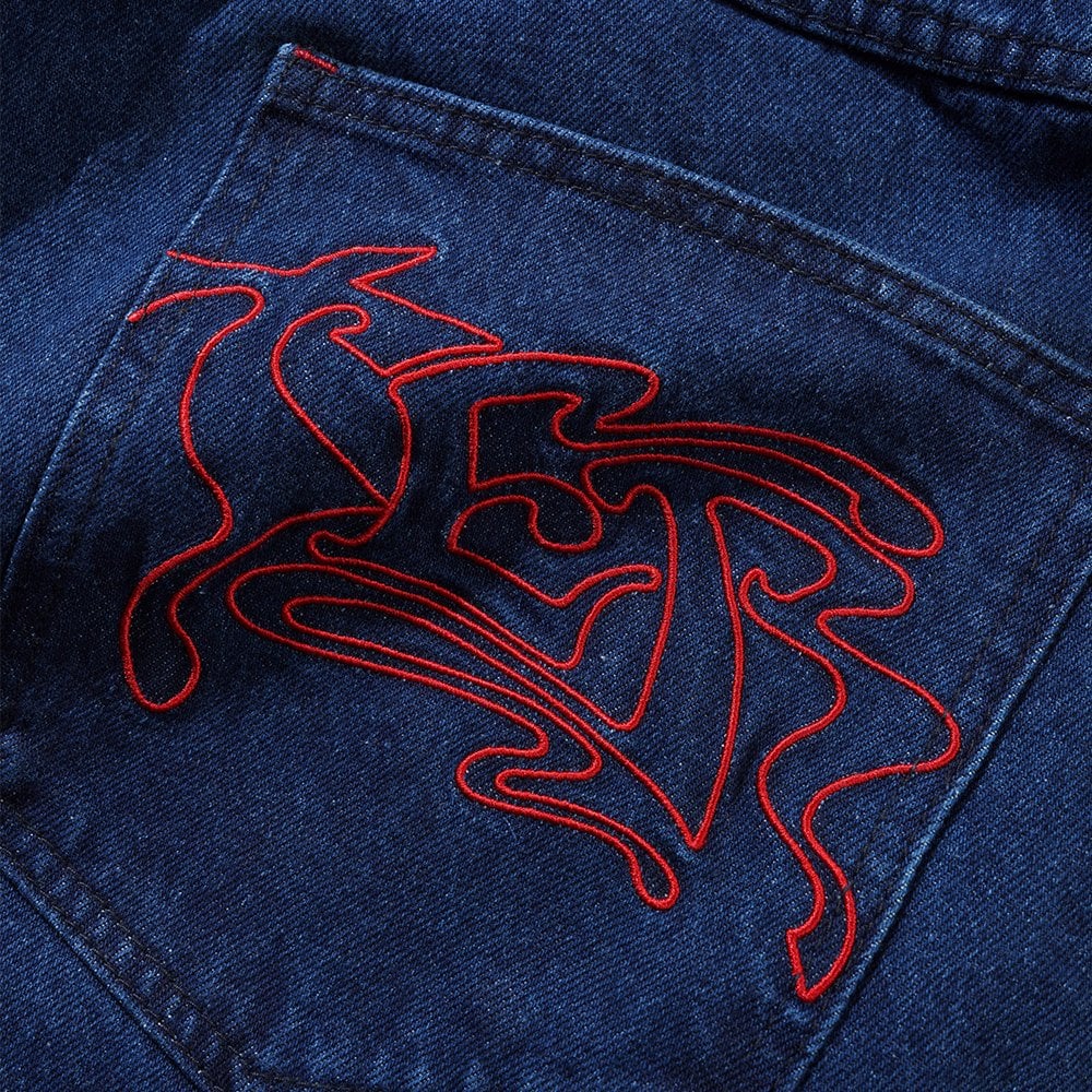 Drummer Baggy Denim Shorts - Raw Dk Indi