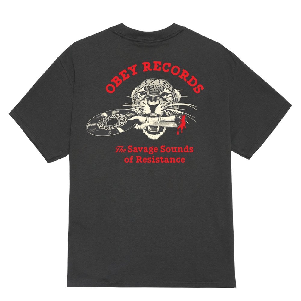 Savage Sounds Leopard T-Shirt - Vintage Blk