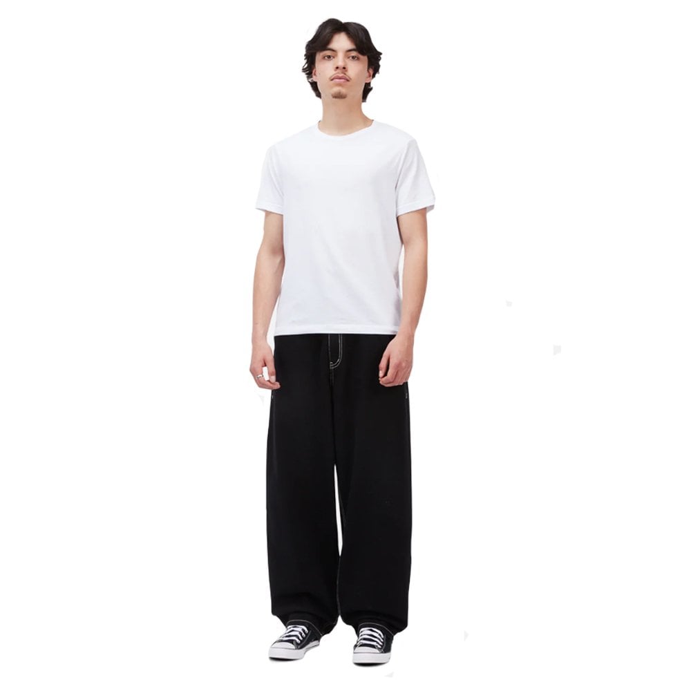 Baggy Denim Pant  - Black/White