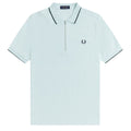 Crepe Piqué Polo Shirt - Light Ice