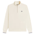 Half Zip Sweatshirt - Ecru/Dsk Blu