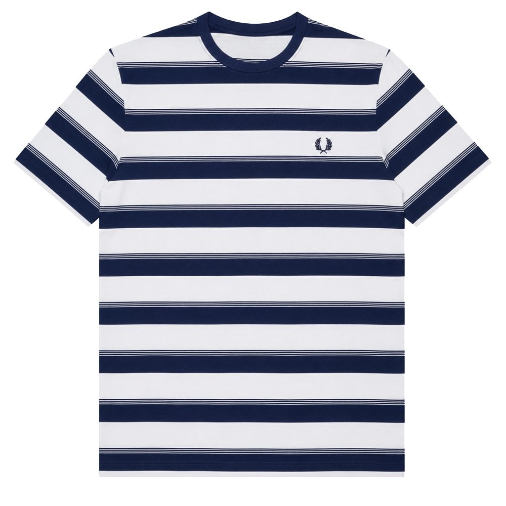 Fine Stripe T-Shirt - French Navy