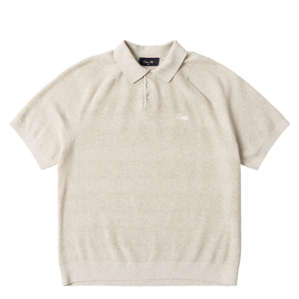 Cable Knit Polo - Oatmeal