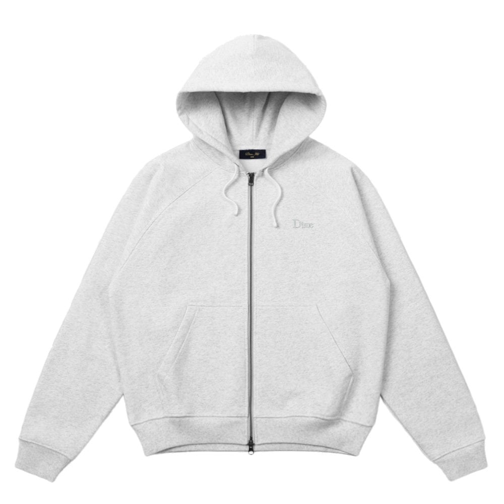 Classic Small Logo Zip Hoodie - Ash