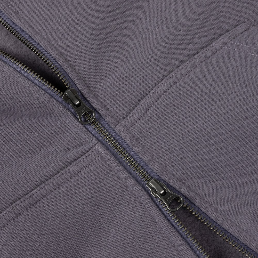 Classic Small Logo Zip Hoodie - Charc Grape