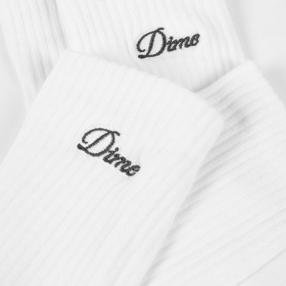 Two Pack Crew Socks - White