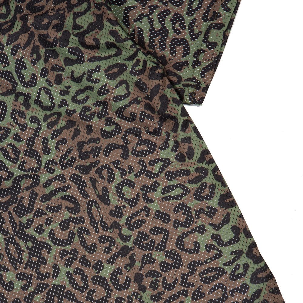 Cheetah Boxy Mesh T-Shirt  - Olive Khaki