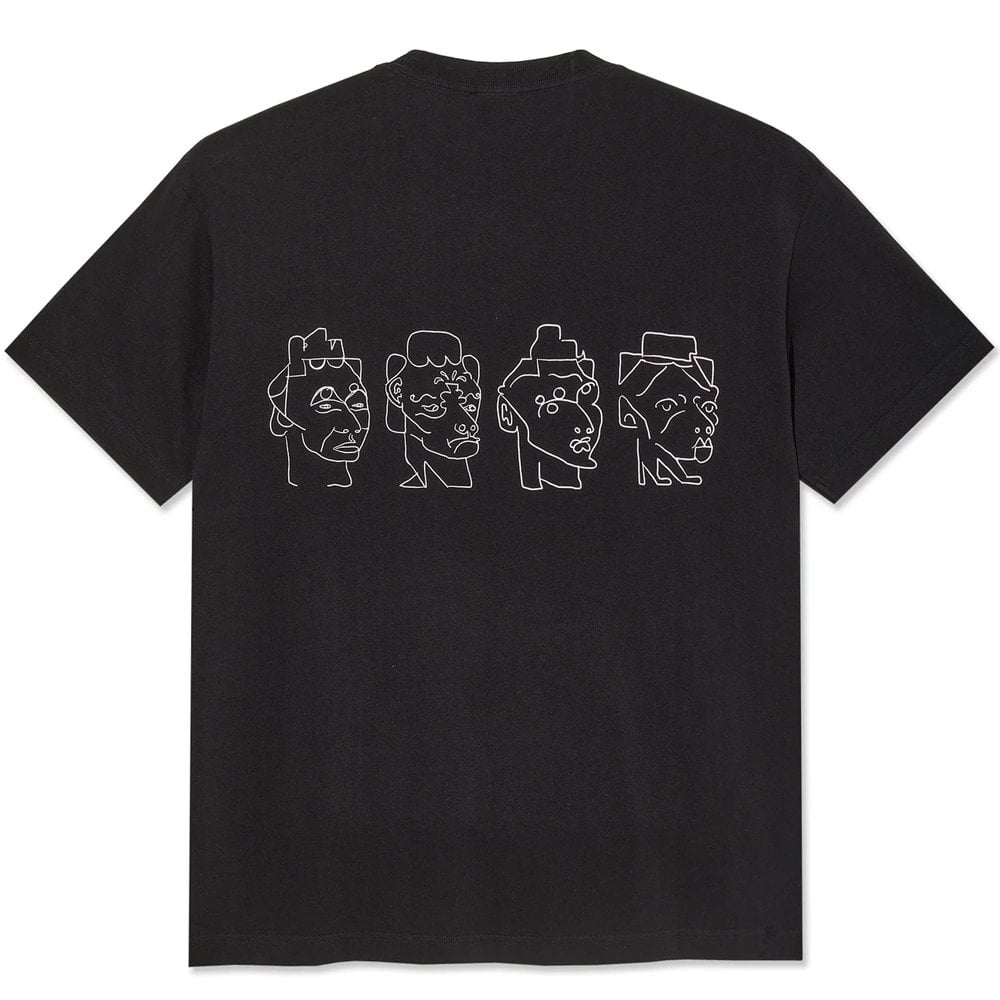 8 Heads Contrast T-Shirt - Black