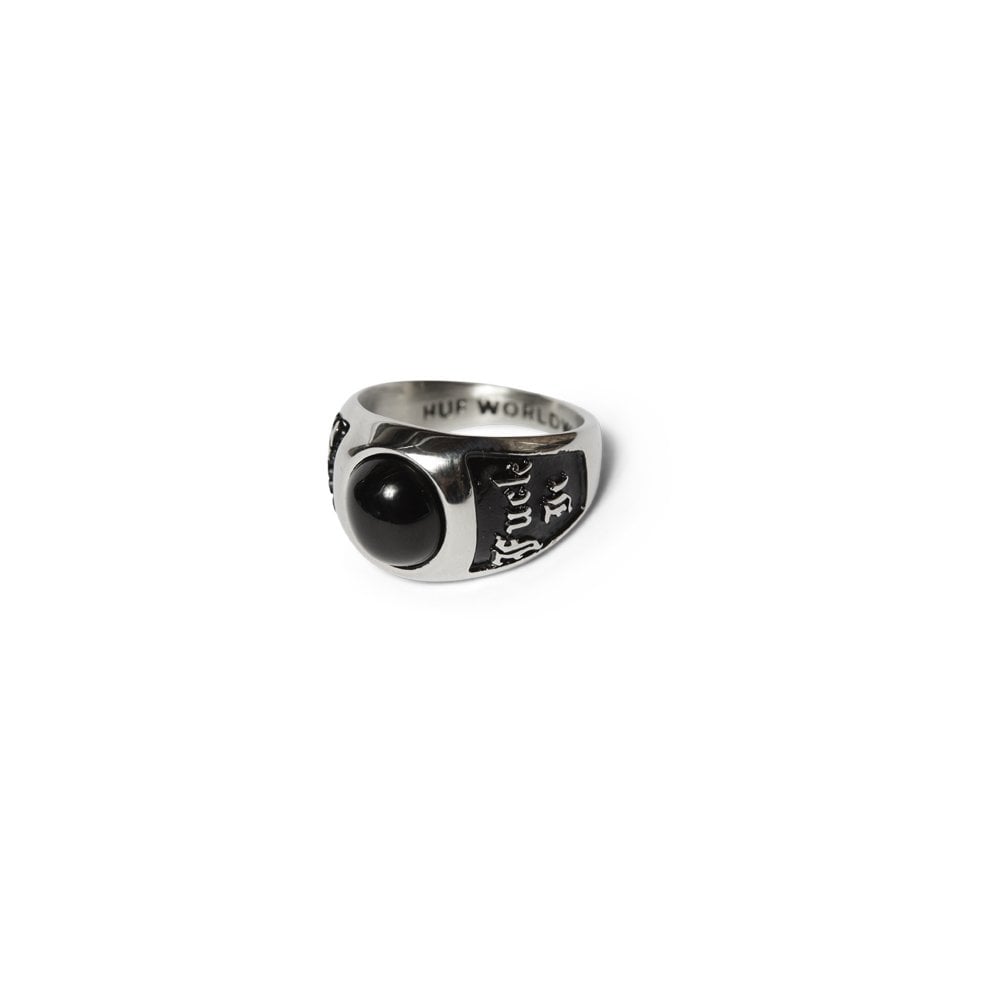 Onyx Signet Ring - Silver