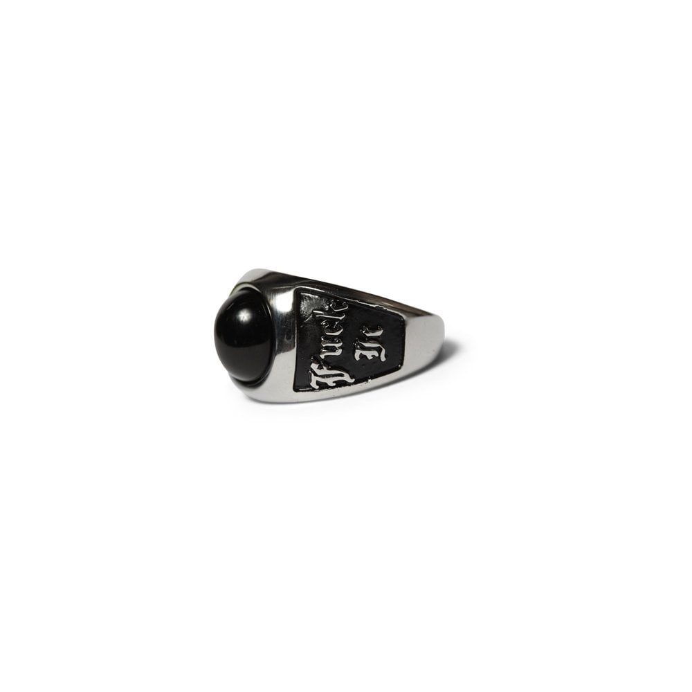 Onyx Signet Ring - Silver