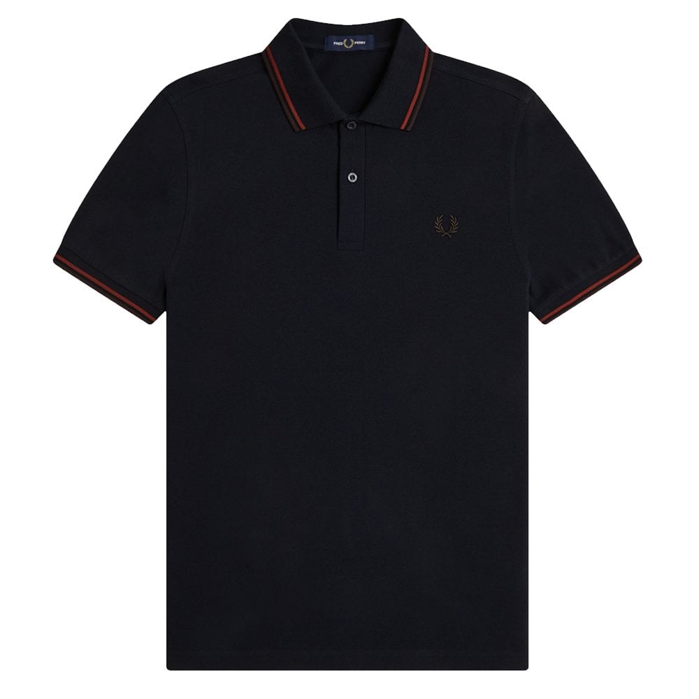 M3600 Polo Shirt - Navy/Brandy