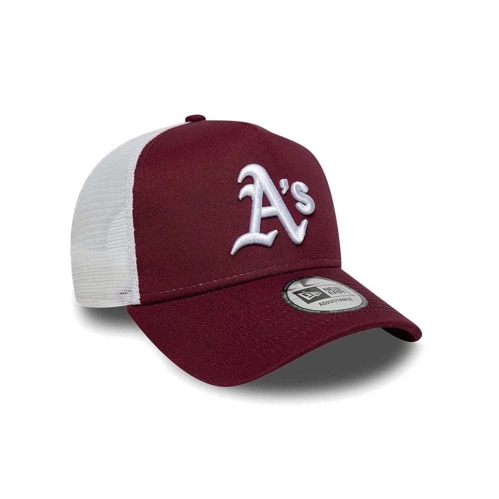 Athletics MLB League Essential 9FORTY A-Frame Trucker Adjustable Cap - Oa Burg/Wht