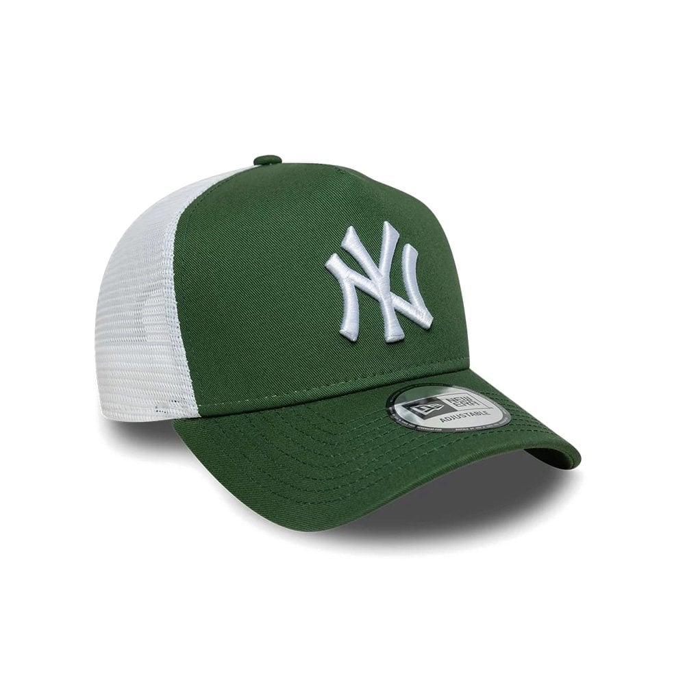 Yankees MLB League Essential 9FORTY A-Frame Trucker Adjustable Cap - Ny Green/Wht