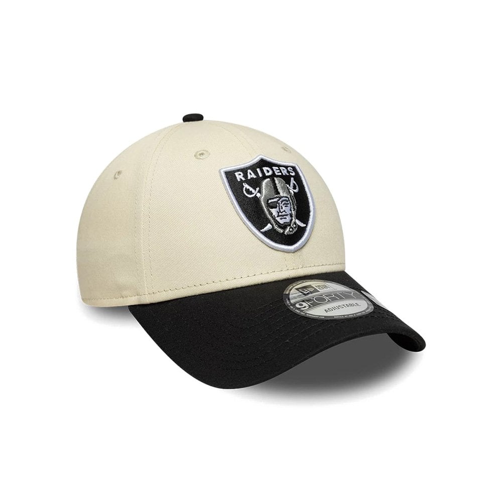 Las Vegas Raiders NFL Colourblock 9FORTY Adjustable Cap - Rai Crm/Blk