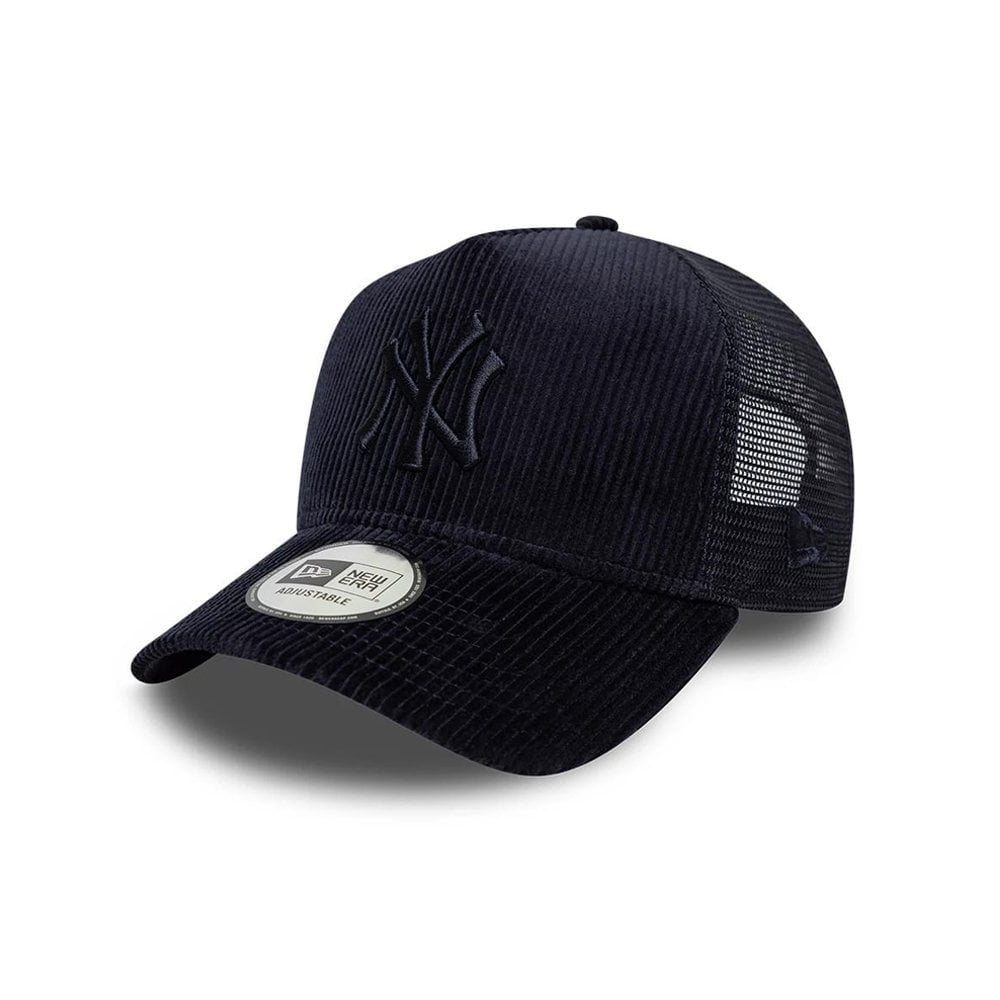 New York Yankees MLB Cord Navy 9FORTY A-Frame Trucker Adjustable Cap - Ny Navy