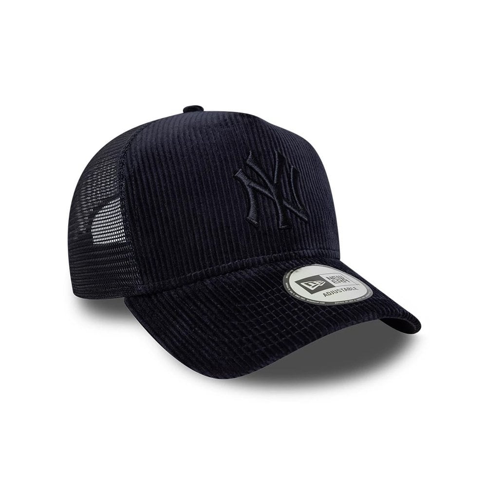 New York Yankees MLB Cord Navy 9FORTY A-Frame Trucker Adjustable Cap - Ny Navy