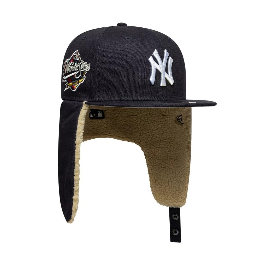 New York Yankees MLB World Series Navy Dogear 59FIFTY Fitted Cap - Ny Navy/Wht