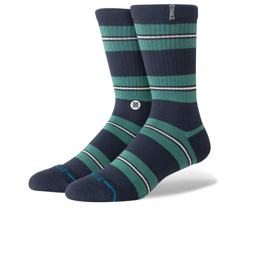 Caesar Stripe Crew Sock - Green