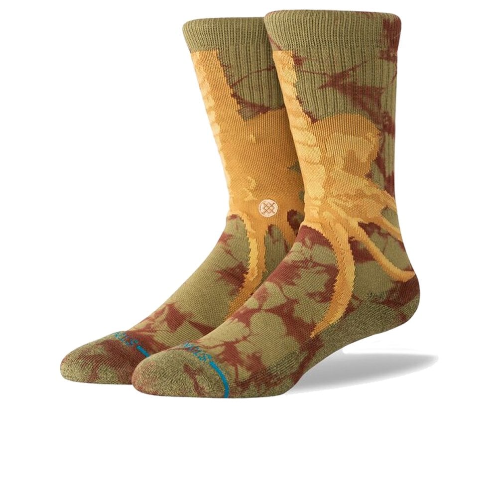Face Hugger Crew Sock  - Brown