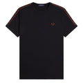Contrast Tape Ringer T-Shirt - Black