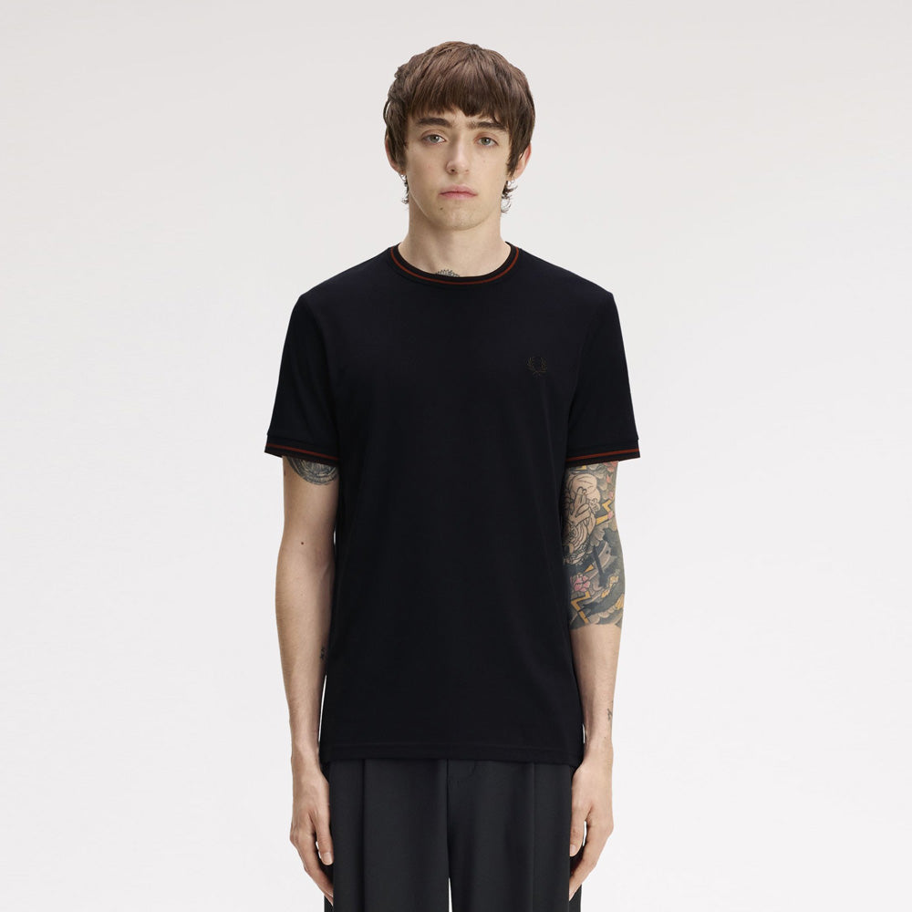 Twin Tipped T-Shirt - Navy/Brandy