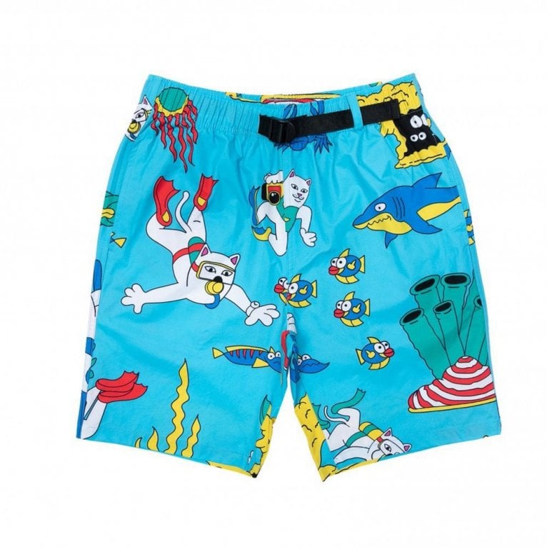 RIPNDIP RIPNDIP Under Sea Swim Shorts - Blue