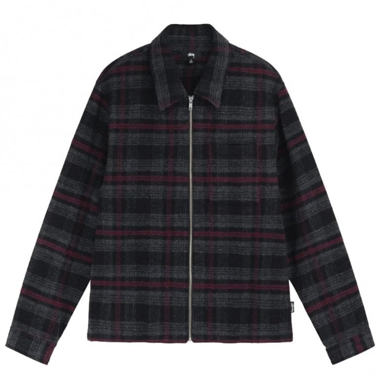 Reed Wool Plaid Zip Shirt| Stussy| Clothing| Natterjacks